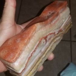 3.45lb Banded Calcite PORK STONE!