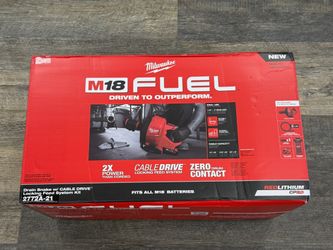 Milwaukee 2772A-21 M18 FUEL 18-Volt Lithium-Iron Cordless Plumbing Drain Snake Auger Kit with w/ CABLE DRIVE & 5/16 in. x 35 ft. Cable