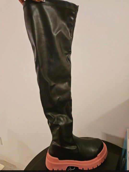 Boots (Pink & Black) Size 8.5