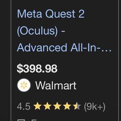 Meta Quest 2 (Oculus) - Advanced All-In-One Virtual Reality Headset - 128GB