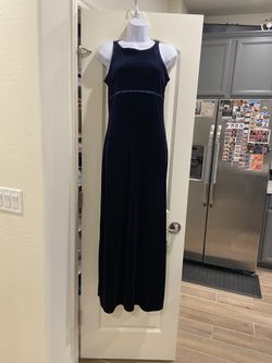 Holiday Fancy Blue Velvet Dress