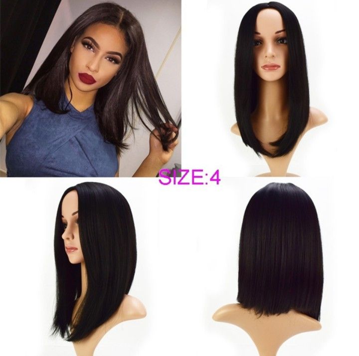 Short black bob wig