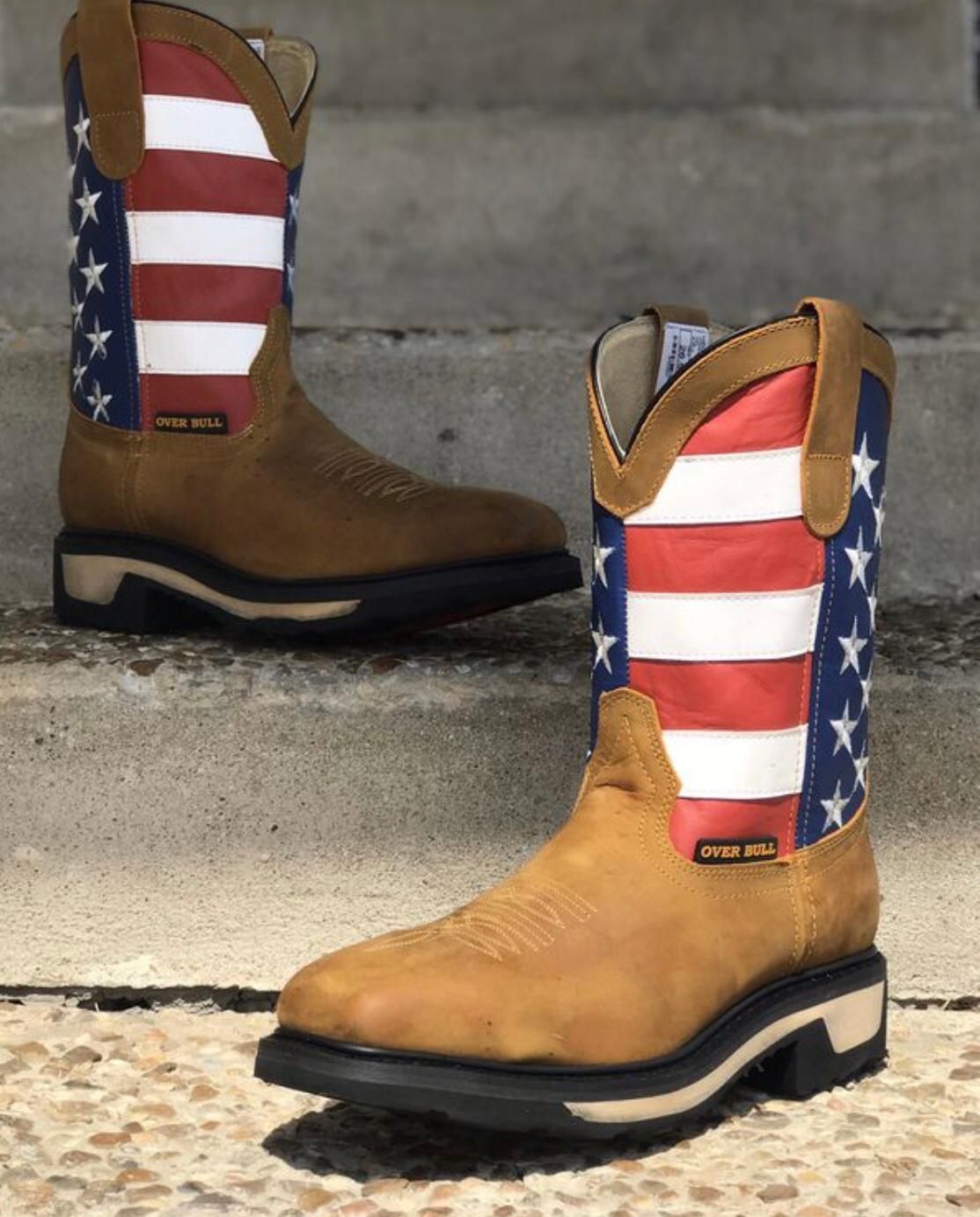 Steel toe work boots