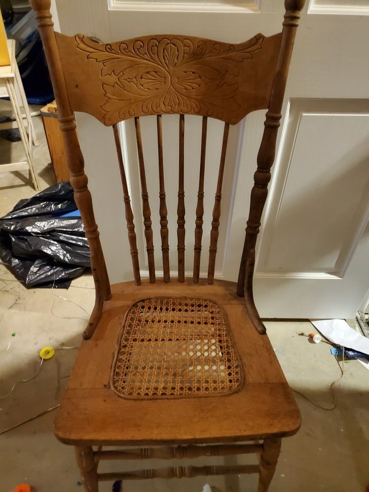 Antique wooden chair 100 years old