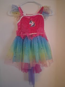 Girl's Rainbow Unicorn Halloween Costume 