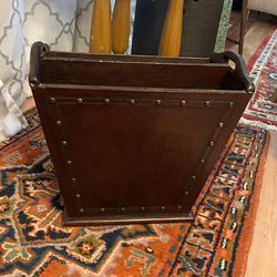 Leather Magazine Holder