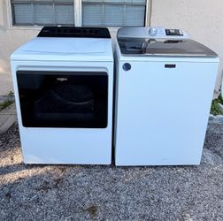 Whirlpool Dryer and Maytag Top-Load Washer Set