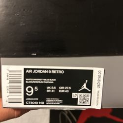 Jordan 9 University Blue DS