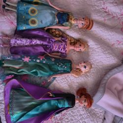 Disney Princess Dolls Lot of 4