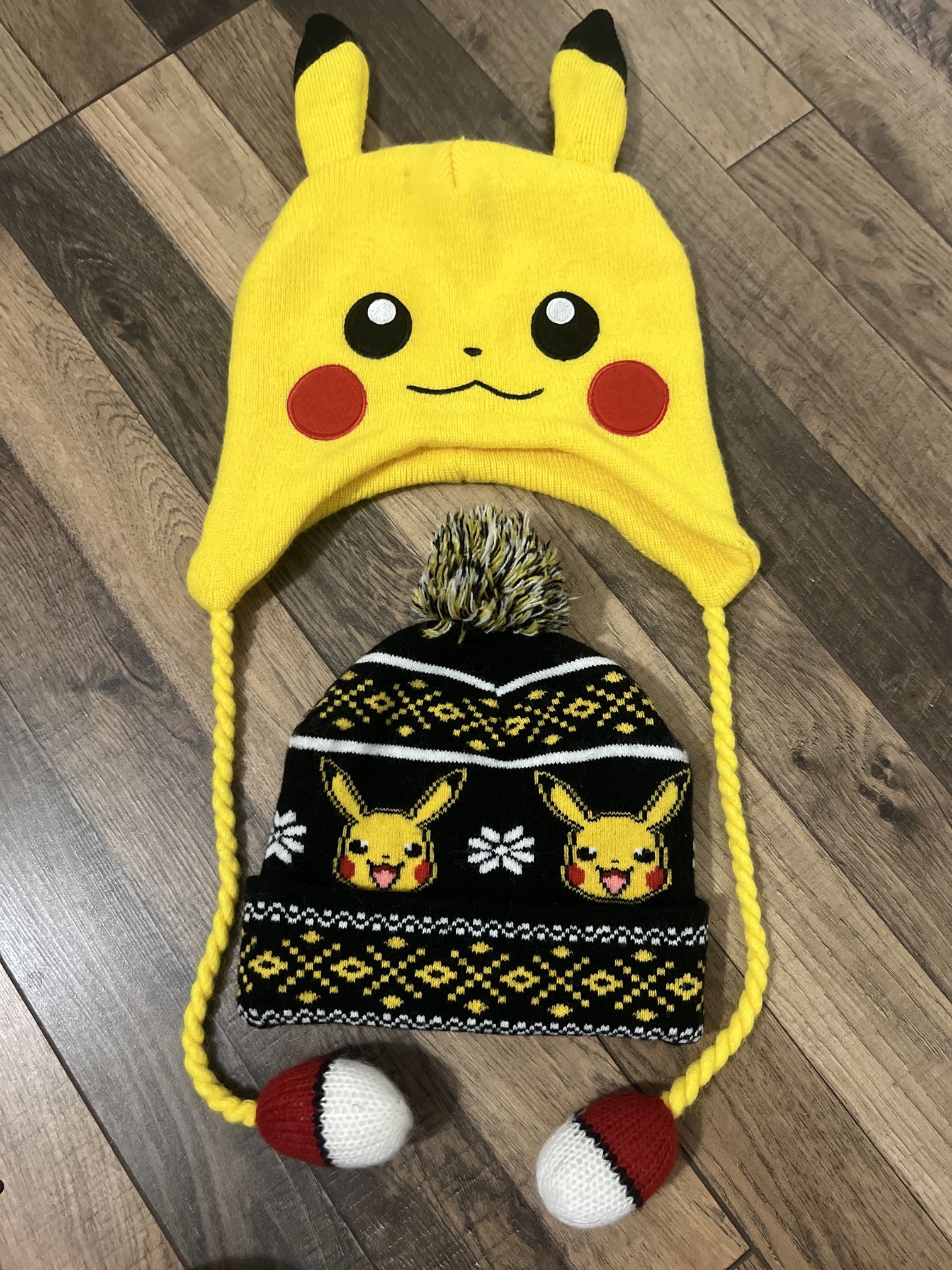 2 Pikachu Pokemon Beanie With Ears