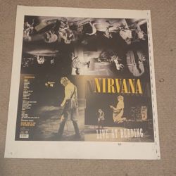 Nirvana "Live at Reading" 2-Sided Printer's Proof Lithograph Promo Poster. Circa 2009 24 x 36 inches