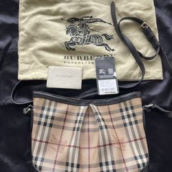 Burberry Haymarket Hartham Crossbody. Bag