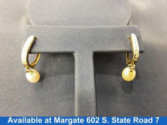 Pearl Earrings - Yellow Gold 14k (.585) 1.8 grams