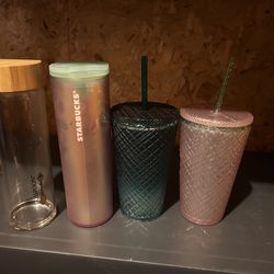 4 Trendy Tumblers (Starbucks + Textured Cups) –