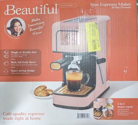 Beautiful Slim Espresso Maker 20-Bar Pressure