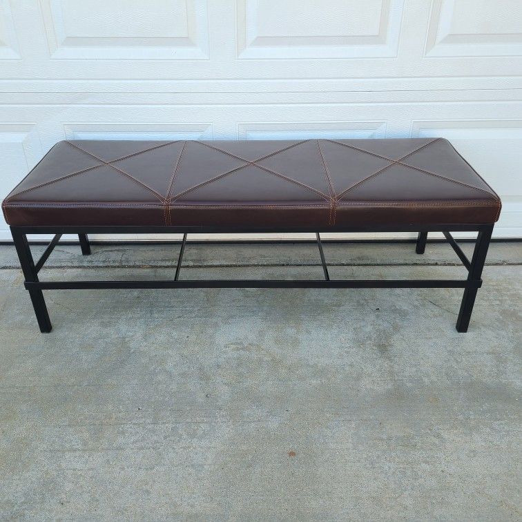 Leather Top Bench