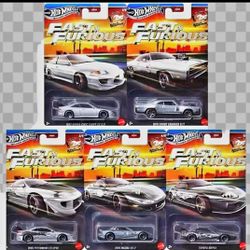 Hot wheels SILVER SERIES FAST AND FURIOUS 25TH ANNIVERSARY  SETS OF 5