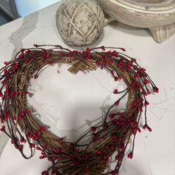 Heart Wreath And Ceramic Ball 