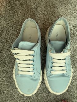 38 euro size/7.5 women blue P r ada shoes