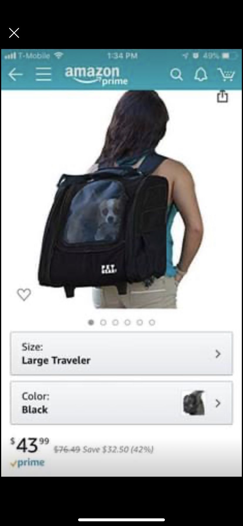 Rolling Pet Carrier Backpack