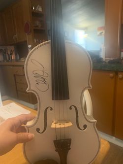 White Violin with Autograph