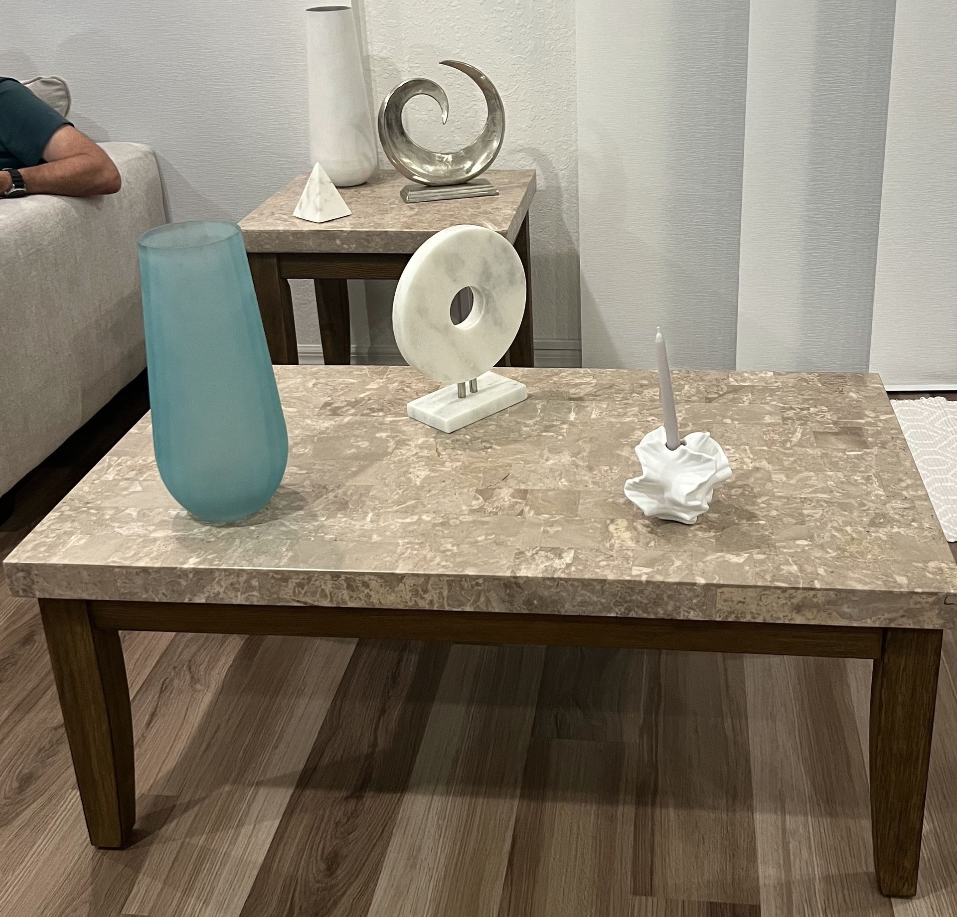 Coffee Table + 2 End Tables 