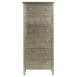 World Market Embossed Metal Kiran Tall Dresser
