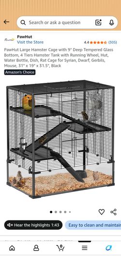 Pawhut Large Hamster or Gerbil cage -New in box