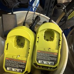 Two Ryobi Chargers