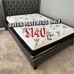 BRAND NEW PILLOW TOP MATTRESSES ✅ COLCHONES NUEVOS PILLOW TOP 💯‼️   QUEEN SIZE $140 ❌ $200 With Box Spring   FULL SIZE $120 ❌ $180 With Box Spring💥 