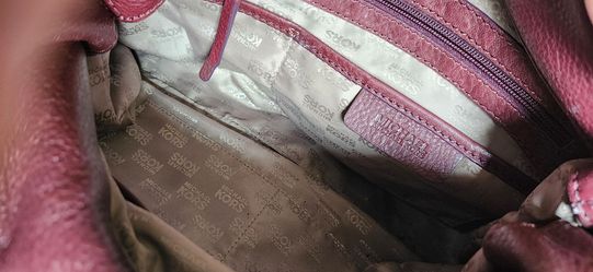 Michael kors burgundy leather purse