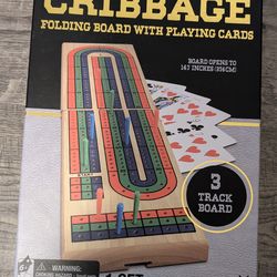 Solid wood cribbage board game