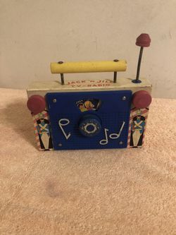 Vintage Fisher Price Jack And Jill Radio With Pull Out Antenna WORKS 