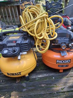 Ridgid and DeWalt air compressor s