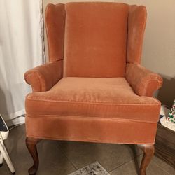 2 Wingback Chairs (Burnt Orange) 