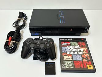 Sony Playstation 2 PS2 SCPH-30001 Fat Console Bundle With 1 Game + 8MB Memory Card