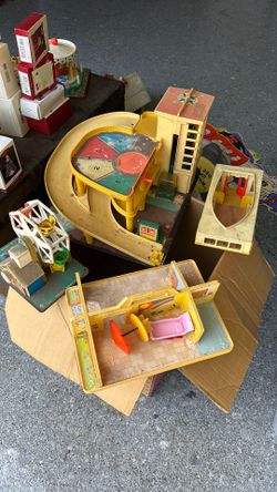 7 sets of original fisher price toys 1970s