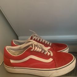 red vans, size 7 (men) 8.5 (women), hardly worn! 