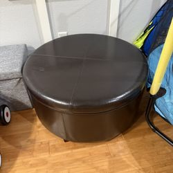 Leather Table Toy Bin $50 