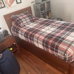 Twin Bed and Nightstand From Crate And Barrel 