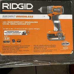 Ridgid 18V Subcompact Brushless 1/2 Inch Drill/Driver