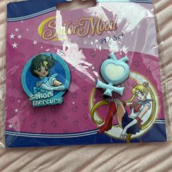 Sailor Moon Mercury Button Pin Set 