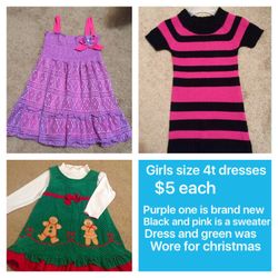 Girls size 4 toddler dresses