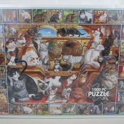 The World Of Cats 1000 Piece Jigsaw Puzzle By White Mountain~New


