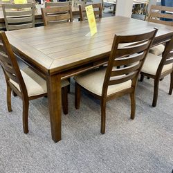 7 Pc Dinning Table $799