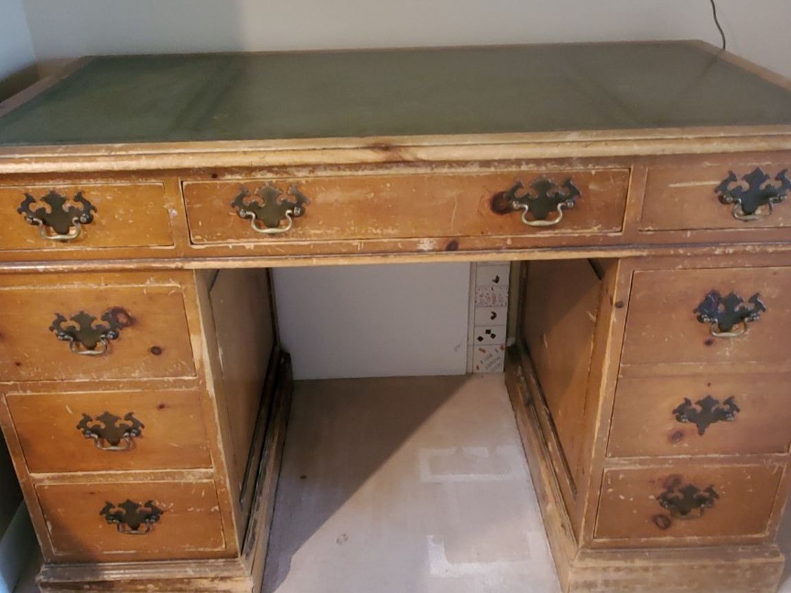 Vintage Desk with Leather Top (Please buy this)