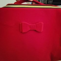 Red Estee Lauder Cosmetic Bag