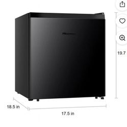 Hisense 1.6 Cu ft Single Door Mini Fridge Black Energy Star fridge with freezer