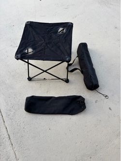 Two Portable Folding Stools