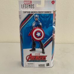 Hasbro Marvel Legends Captain America Bucky Barnes 6” Action Figure Avengers
